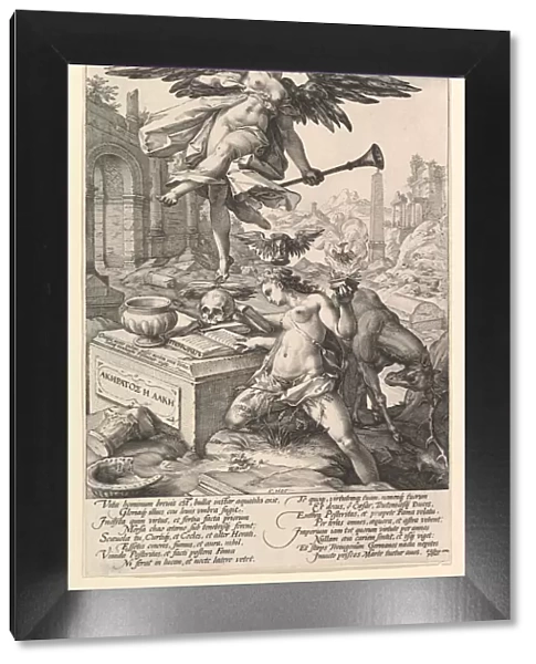 Fame and History, from the series The Roman Heroes, 1586. Creator: Hendrik Goltzius