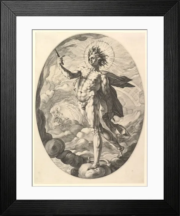 Framed Print : Apollo, 1588. Creator: Hendrik Goltzius