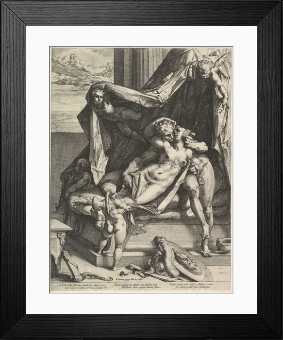 Framed Print : Mars and Venus, 1588. Creator: Hendrik Goltzius Framed Print : Mars and Venus, 1588. Creator: Hendrik Goltzius