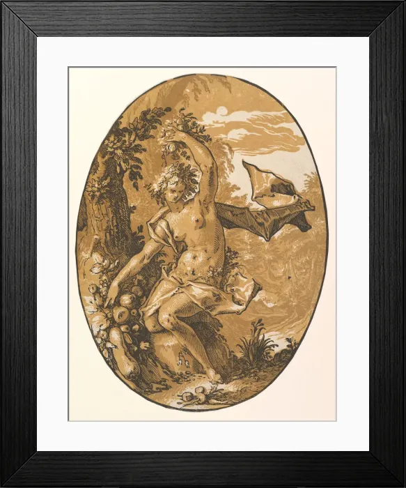 Framed Print : Proserpina, 1594. Creator: Hendrik Goltzius Framed Print : Proserpina, 1594. Creator: Hendrik Goltzius