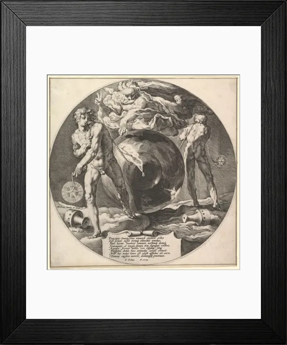 Framed Print : Title: Creation of the World, ca. 1592. Creator: Jan Muller Framed Print : Title: Creation of the World, ca. 1592. Creator: Jan Muller