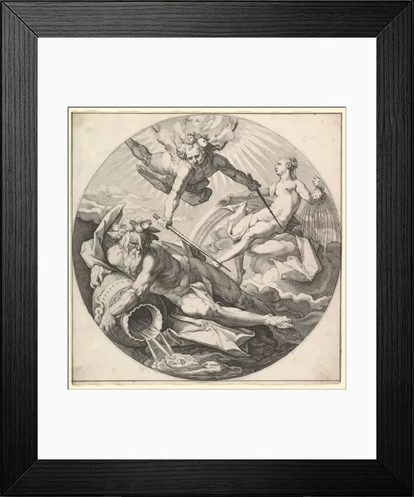 Framed Print : The Second Day (Dies II), from the series The Creation of the World, ca. 1594