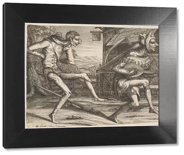 Two Fools Dancing from Two and Three Fools of the Carnival, 1642