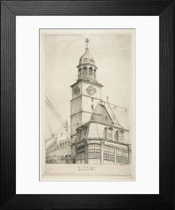Framed Print : The Post Office, Middle Dutch Church (from Scenes of Old New York), 1870 Framed Print : The Post Office, Middle Dutch Church (from Scenes of Old New York), 1870