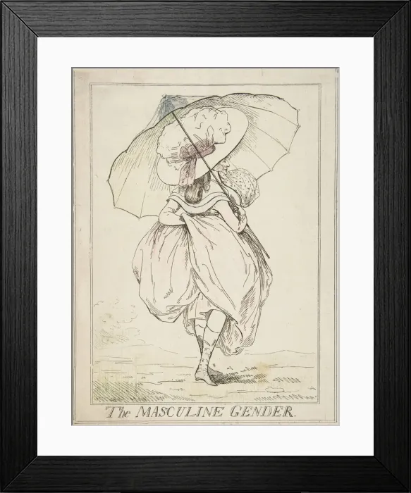 Framed Print : The Masculine Gender, February 2, 1787. Creator: Attributed to Henry Kingsbury (British Framed Print : The Masculine Gender, February 2, 1787. Creator: Attributed to Henry Kingsbury (British