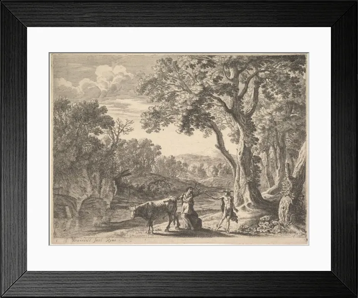 Framed Print : Mercury Turning Battus to Stone. Creator: Herman van Swanevelt Framed Print : Mercury Turning Battus to Stone. Creator: Herman van Swanevelt