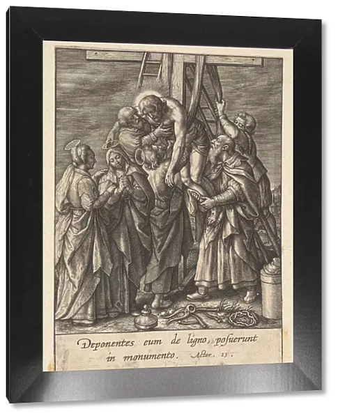 Descent from the Cross, before 1619. Creator: Hieronymous Wierix