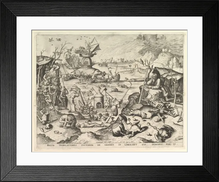 Framed Print : The Temptation of St. Anthony. n. d. Creators: Johannes van Doetecum I, Lucas van Doetecum Framed Print : The Temptation of St. Anthony. n. d. Creators: Johannes van Doetecum I, Lucas van Doetecum