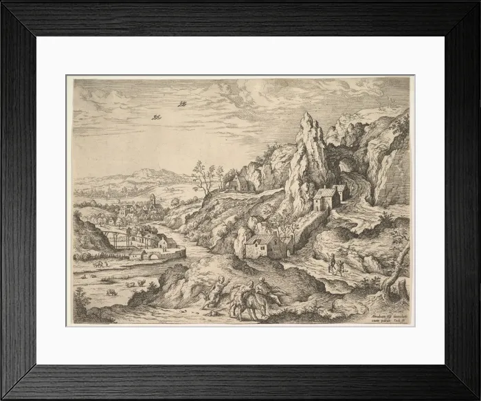 Framed Print : Abraham and Isaac on the way to Sacrifice, 1558. Creator: Hieronymus Cock Framed Print : Abraham and Isaac on the way to Sacrifice, 1558. Creator: Hieronymus Cock