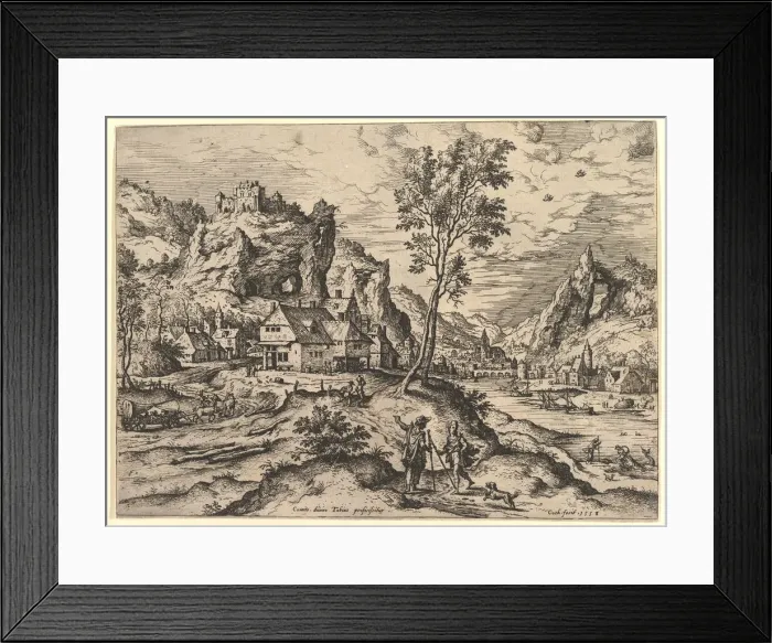 Framed Print : Tobit from Landscapes with Biblical and Mythological Scenes, 1558 Framed Print : Tobit from Landscapes with Biblical and Mythological Scenes, 1558