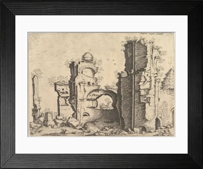 Framed Print : View of ruins, possibly the Baths of Caracalla, from the series The Small book of Roman Framed Print : View of ruins, possibly the Baths of Caracalla, from the series The Small book of Roman