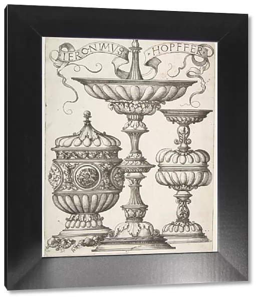 Three Vessels, 16th century. Creator: Hieronymus Hopfer