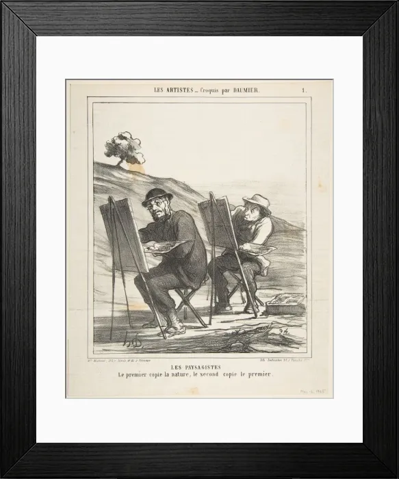 Framed Print : The landscape painters, the first copies nature, the second copies the first Framed Print : The landscape painters, the first copies nature, the second copies the first