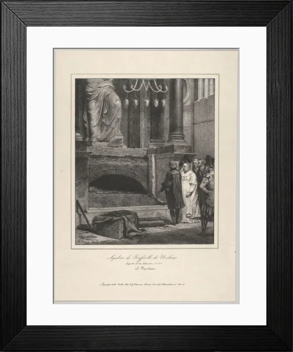 Framed Print : The Tomb of Raphael, Opened September 14, 1833, Pantheon, Rome, 1833 Framed Print : The Tomb of Raphael, Opened September 14, 1833, Pantheon, Rome, 1833