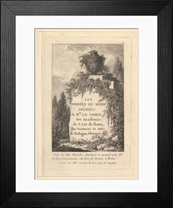 Framed Print : Title, Les Soirees de Rome'. n. d. Creator: Hubert Robert Framed Print : Title, Les Soirees de Rome'. n. d. Creator: Hubert Robert