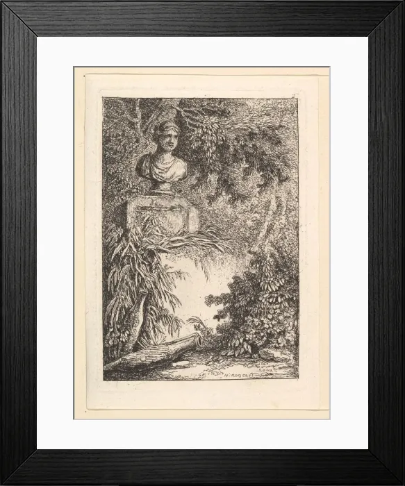 Framed Print : Le Buste. n. d. Creator: Hubert Robert Framed Print : Le Buste. n. d. Creator: Hubert Robert