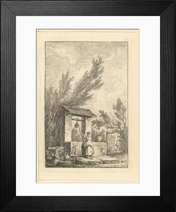 Framed Print : Le Puits. n. d. Creator: Hubert Robert Framed Print : Le Puits. n. d. Creator: Hubert Robert