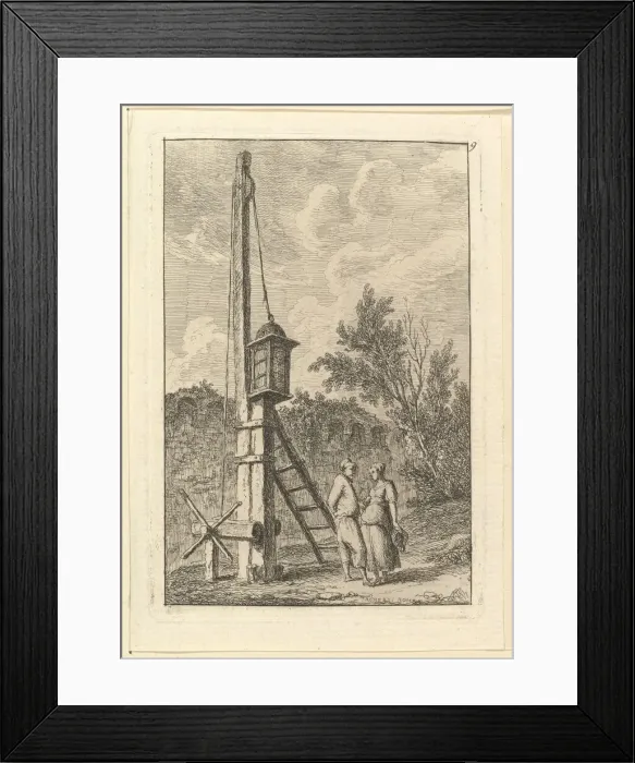 Framed Print : Le Poteau. n. d. Creator: Hubert Robert Framed Print : Le Poteau. n. d. Creator: Hubert Robert