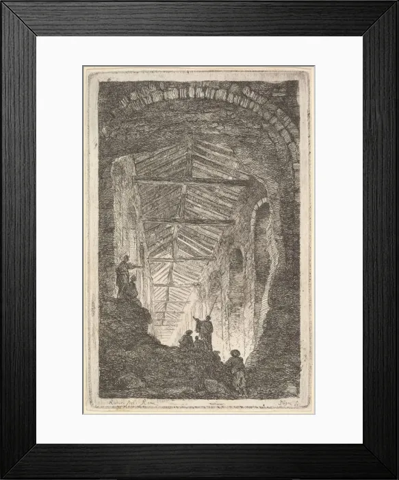 Framed Print : Plate 10: The Ancient Gallery: a large covered gallery, light entering from the bac Framed Print : Plate 10: The Ancient Gallery: a large covered gallery, light entering from the bac