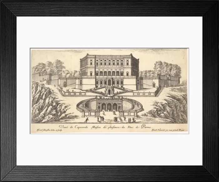 Framed Print : View of Caprarola, from a series of fifteen views of Italy and France, 17th century Framed Print : View of Caprarola, from a series of fifteen views of Italy and France, 17th century
