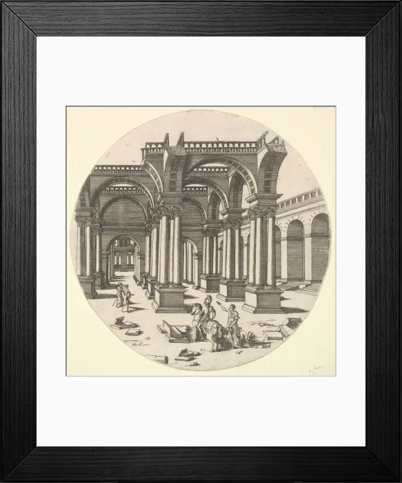 Framed Print : Perspectival View, Temple of Isis, 1551. Creator: Jacques Androuet Du Cerceau Framed Print : Perspectival View, Temple of Isis, 1551. Creator: Jacques Androuet Du Cerceau