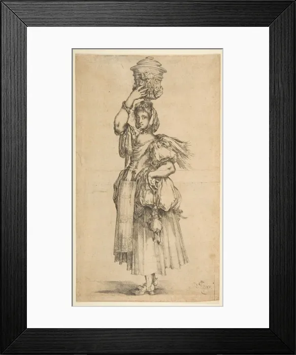 Framed Print : Gardener, from Hortulanae series. Creator: Jacques Bellange Framed Print : Gardener, from Hortulanae series. Creator: Jacques Bellange