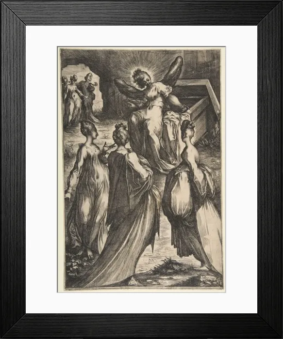 Framed Print : Three Marys at the Tomb. Creator: Jacques Bellange Framed Print : Three Marys at the Tomb. Creator: Jacques Bellange