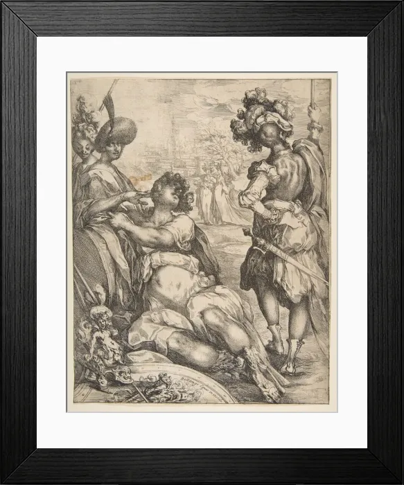 Framed Print : Military Figures outside a City, 1595-1616. Creator: Jacques Bellange Framed Print : Military Figures outside a City, 1595-1616. Creator: Jacques Bellange