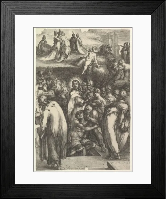 Framed Print : The Raising of Lazarus, 1595-1616. Creator: Jacques Bellange Framed Print : The Raising of Lazarus, 1595-1616. Creator: Jacques Bellange