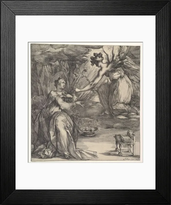 Framed Print : The Annunciation. Creator: Jacques Bellange Framed Print : The Annunciation. Creator: Jacques Bellange
