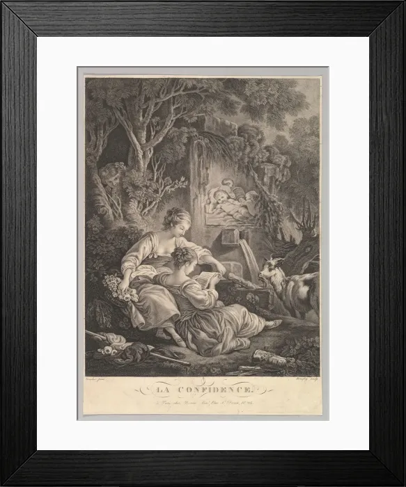 Framed Print : The Secret, ca. 1804-31. Creator: Jacques Bonnefoy Framed Print : The Secret, ca. 1804-31. Creator: Jacques Bonnefoy