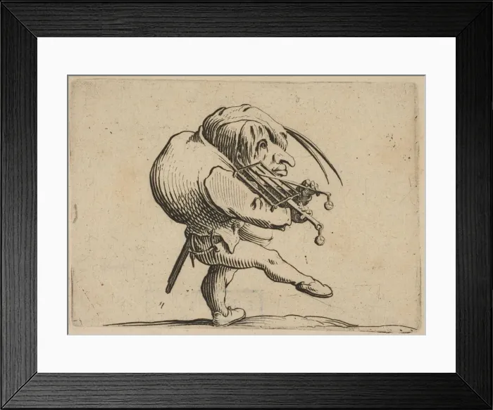 Framed Print : L Homme Raclant un Gril en Guise de Violon (Man Scraping a Grill in the Guise of a Viol Framed Print : L Homme Raclant un Gril en Guise de Violon (Man Scraping a Grill in the Guise of a Viol