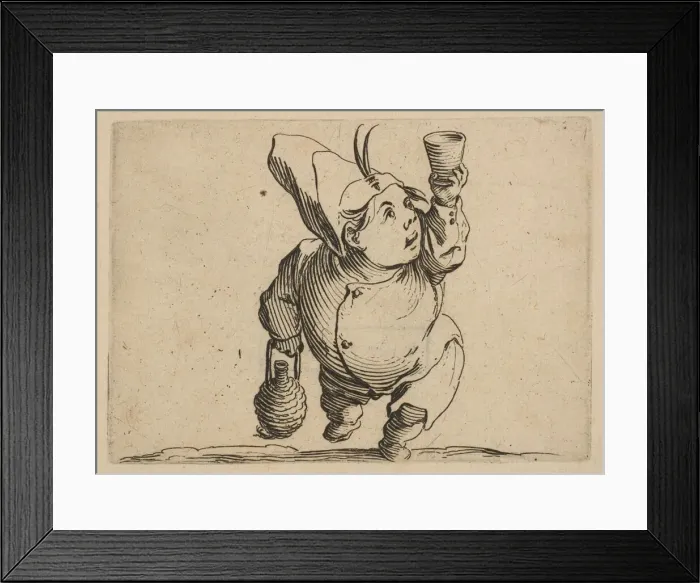Framed Print : Le Beveur vu de Face (The Drinker Viewed from the Front), from Varie Figure Gobbi, suit Framed Print : Le Beveur vu de Face (The Drinker Viewed from the Front), from Varie Figure Gobbi, suit