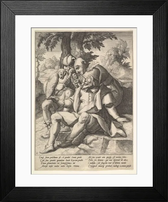 Framed Print : The Wisdom of Fools, from Six Proverbs. Creator: Jacques de Gheyn II Framed Print : The Wisdom of Fools, from Six Proverbs. Creator: Jacques de Gheyn II
