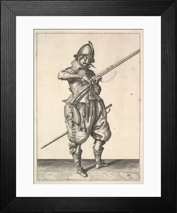 Framed Print : A soldier on guard shaping the match between his thumb and his forefinger Framed Print : A soldier on guard shaping the match between his thumb and his forefinger