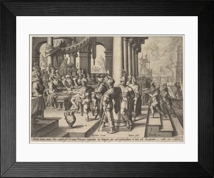 Framed Print : Allegory of the Government of a Wise King, 1588. Creator: Jacques de Gheyn II Framed Print : Allegory of the Government of a Wise King, 1588. Creator: Jacques de Gheyn II