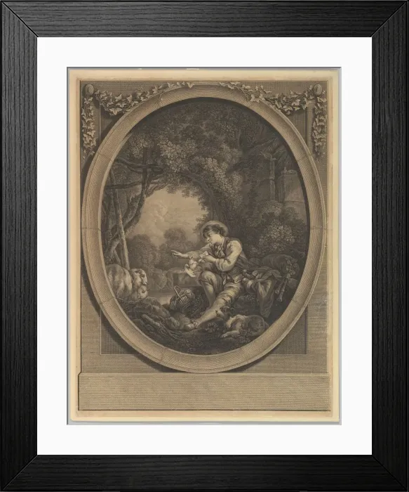 Framed Print : L Depart du Courier (The Departure of the Messenger), 18th century Framed Print : L Depart du Courier (The Departure of the Messenger), 18th century