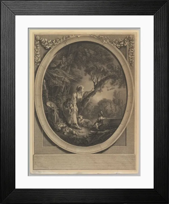Framed Print : L Arrivee du Courier (The Arrival of the Messenger), 18th century Framed Print : L Arrivee du Courier (The Arrival of the Messenger), 18th century