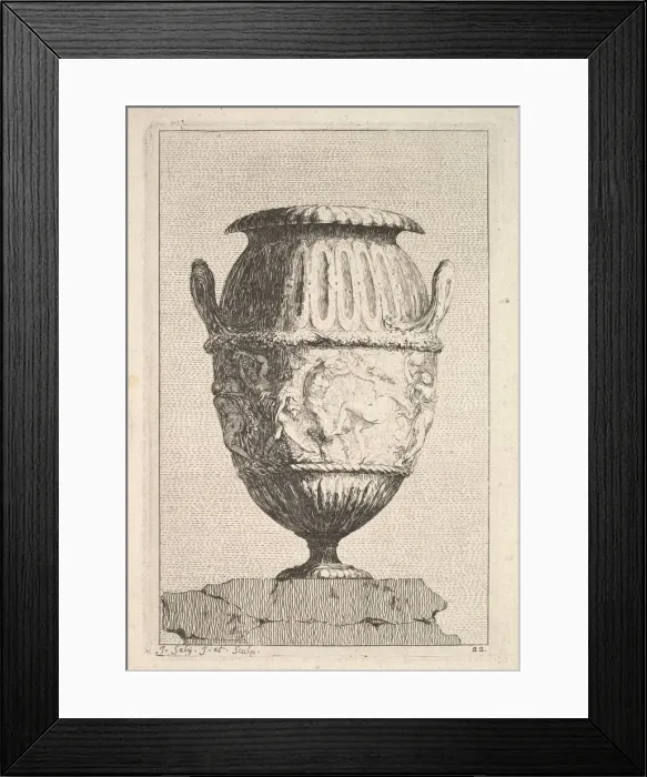 Framed Print : Design for a Vase with a Bacchic Frieze, from: Vases, 1746 Framed Print : Design for a Vase with a Bacchic Frieze, from: Vases, 1746