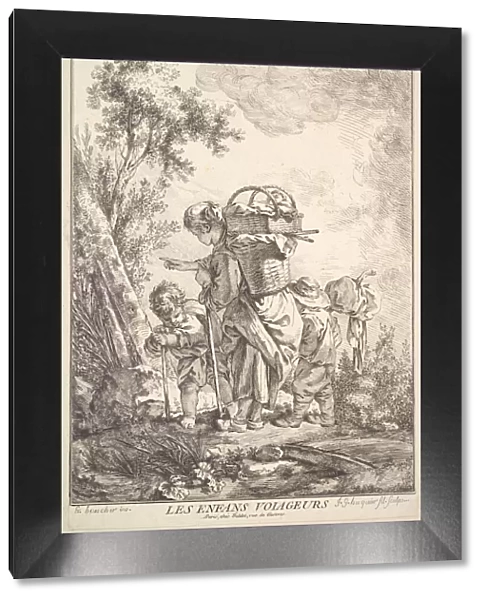The Traveling Children, mid to late 18th century. Creator: Jacques Gabriel Huquier