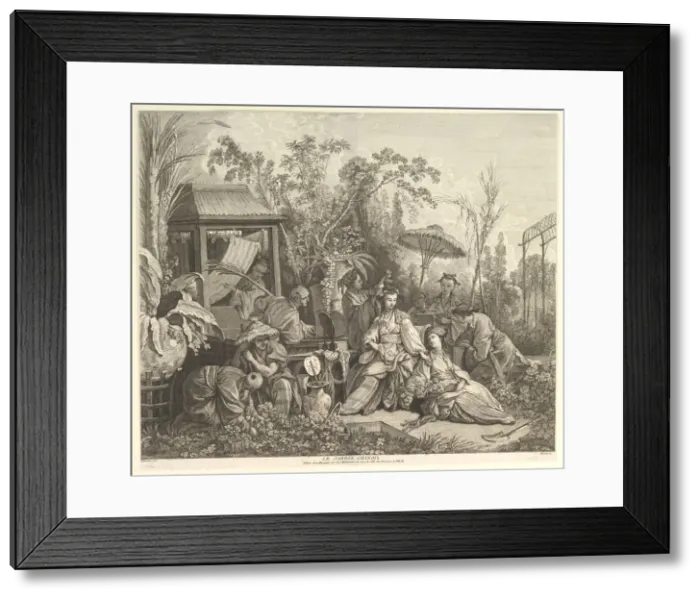 Framed Print : Le Jardin Chinoise (The Chinese Garden), from Chinoiseries, after 1743 Framed Print : Le Jardin Chinoise (The Chinese Garden), from Chinoiseries, after 1743