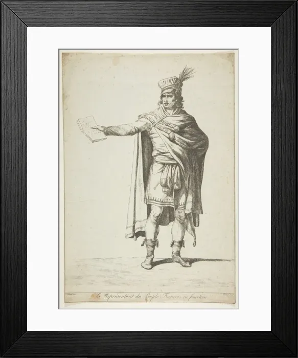 Framed Print : The Representative of the French People in Office, 1794. Creator: Vivant Denon Framed Print : The Representative of the French People in Office, 1794. Creator: Vivant Denon