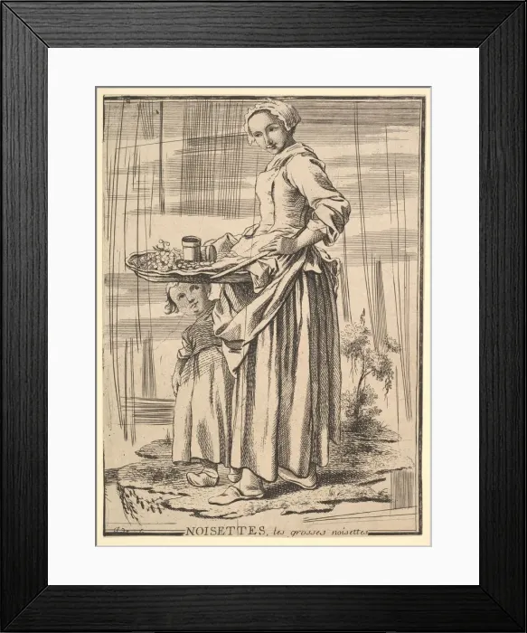 Framed Print : Reverse copy of Noisettes (Nutcrackers), from Les Cris de Paris (The Cries of Paris) Framed Print : Reverse copy of Noisettes (Nutcrackers), from Les Cris de Paris (The Cries of Paris)
