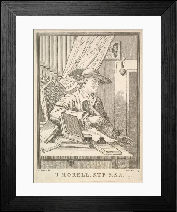 Framed Print : Thomas Morell, S. T. P. - S. S. A. February 1762. Creator: James Basire I Framed Print : Thomas Morell, S. T. P. - S. S. A. February 1762. Creator: James Basire I