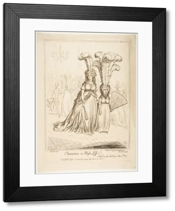 Framed Print : Characters in High Life, June 20, 1795. Creator: James Gillray Framed Print : Characters in High Life, June 20, 1795. Creator: James Gillray
