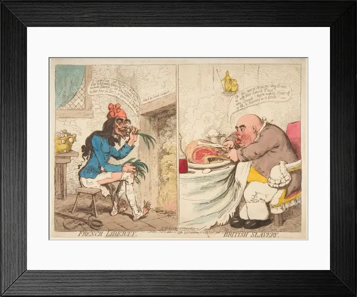 Framed Print : French Liberty - British Slavery, December 21, 1792. Creator: James Gillray Framed Print : French Liberty - British Slavery, December 21, 1792. Creator: James Gillray