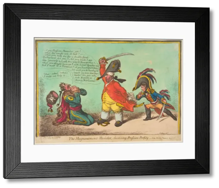 Framed Print : The Magnanimous Minister, Chastising Prussian Perfidy. -vide-Morning Chronicle April Framed Print : The Magnanimous Minister, Chastising Prussian Perfidy. -vide-Morning Chronicle April