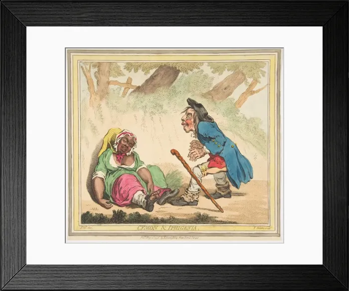 Framed Print : Cymon and Iphigenia, May 2, 1796. Creator: James Gillray Framed Print : Cymon and Iphigenia, May 2, 1796. Creator: James Gillray