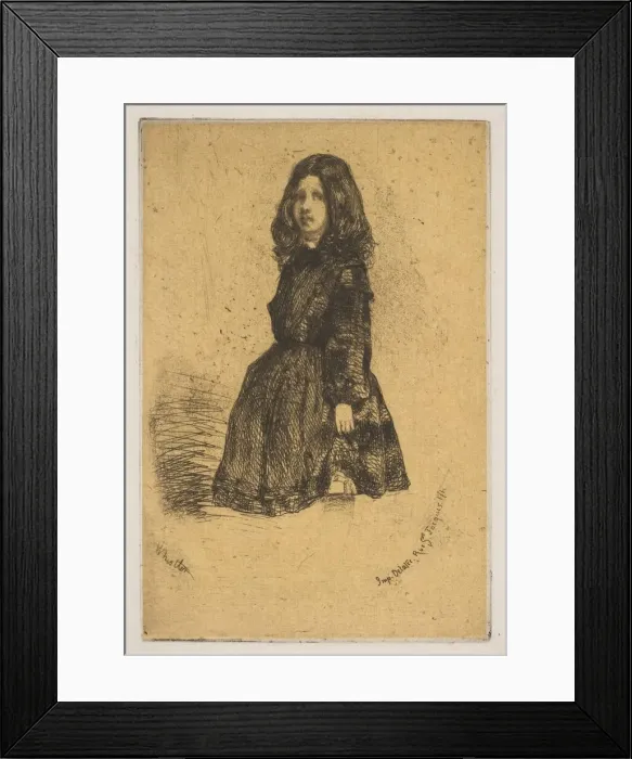 Framed Print : Annie, 1858. Creator: James Abbott McNeill Whistler Framed Print : Annie, 1858. Creator: James Abbott McNeill Whistler