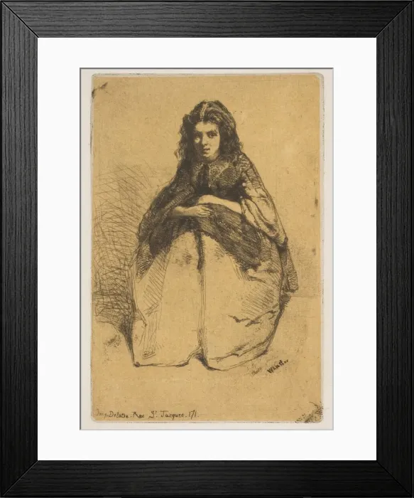Framed Print : Fumette, 1858. Creator: James Abbott McNeill Whistler Framed Print : Fumette, 1858. Creator: James Abbott McNeill Whistler